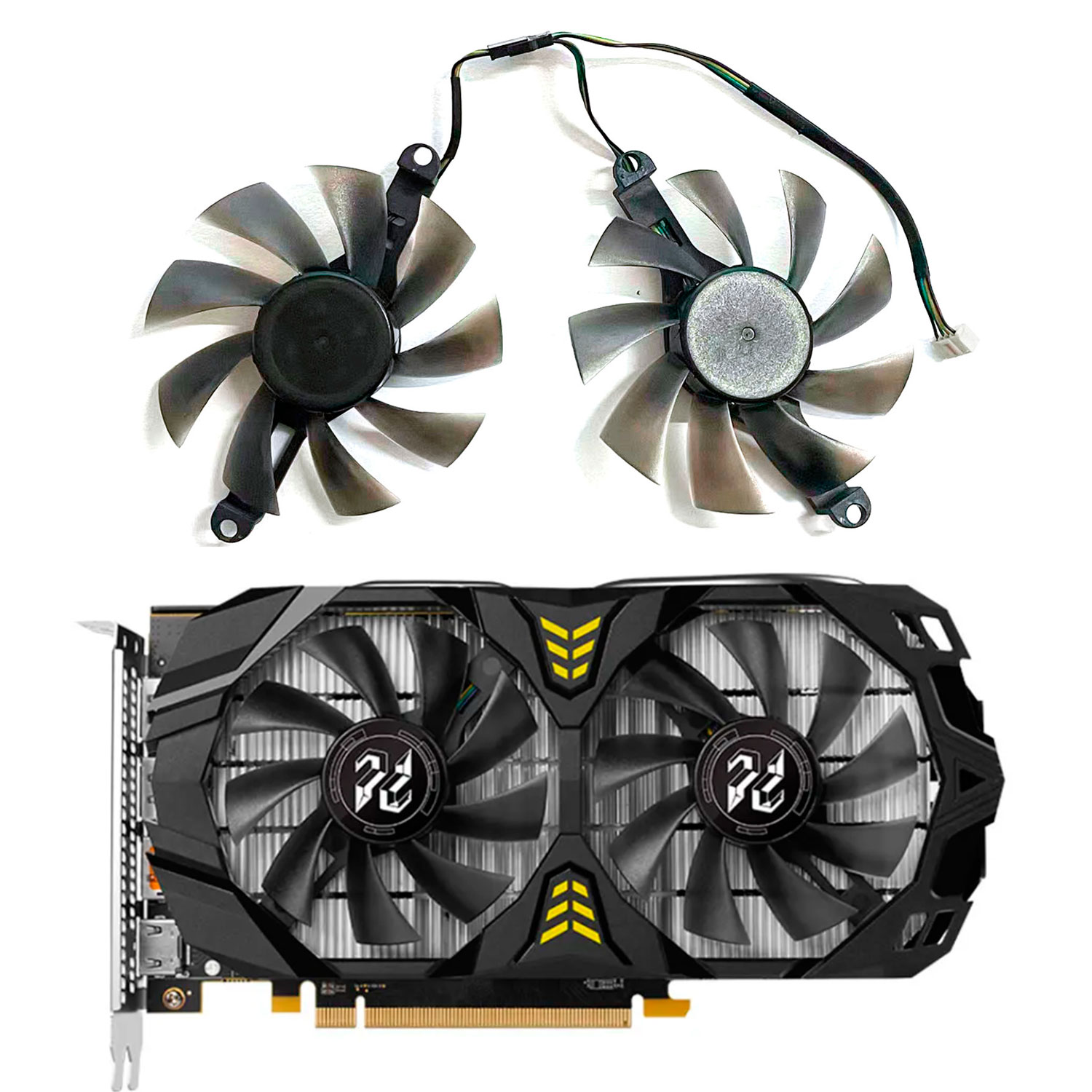 مروحة GPU جديدة 4PIN 85MM 75MM - مراجعة Rx 580 8Gb 2048Sp Gpu وسعره